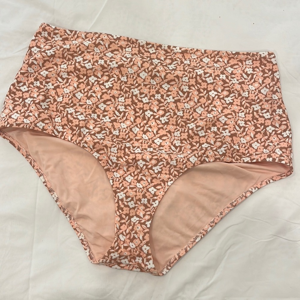 Aerie Floral High Waisted Full Coverage